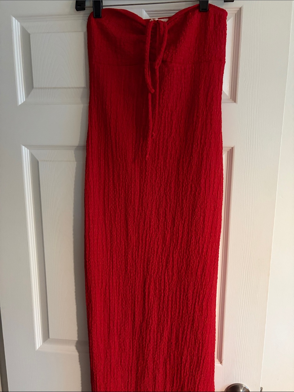 Strapless Maxi Dress in Vibrant Red